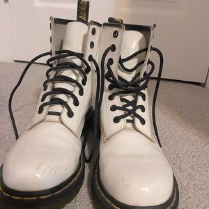 White 1460 Doc Marten Boots